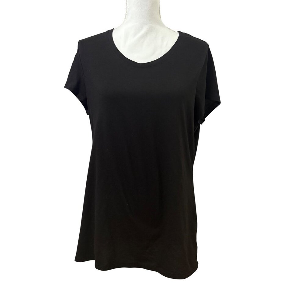 No Boundaries Black T-Shirt XXL (19) Womens Basic Short-Sleeve Crewneck Top
